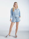 Simply Southern Classic Crop Collar Pullover Top &amp; Shorts