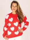 Simply Southern Hearts Soft Fuzzy Long Sleeve Sweatshirt