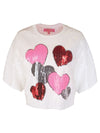 Simply Southern Preppy Sequins Hearts Top T-Shirt