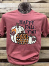 Southern Chics Apparel Pumpkin Happy Fall Canvas T-Shirt