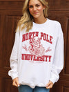 Simply Southern North Pole Santa Holiday Long Sleeve Crew Sweatshirt