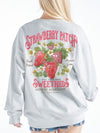 Simply Southern Strawberry Patch Long Sleeve Crew Sweatshirt