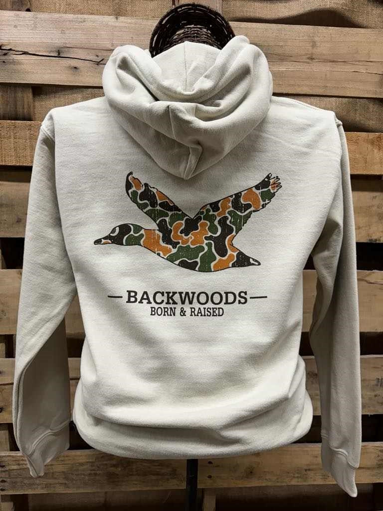 Backwoods Camo Duck Long Sleeve Unisex Hoodie