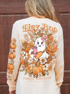 Simply Southern Hey Boo Pumpkin Fall Long Sleeve T-Shirt