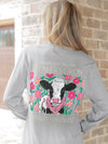 Simply Southern Flowers Grow Cow Long Sleeve T-Shirt