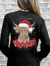 Simply Southern Snow Cow Holiday Long Sleeve T-Shirt