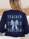 Simply Southern Blessed Teacher Bow Long Sleeve T-Shirt