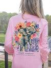 Simply Southern Elephant Tracker Bloom Candy Long Sleeve T-Shirt