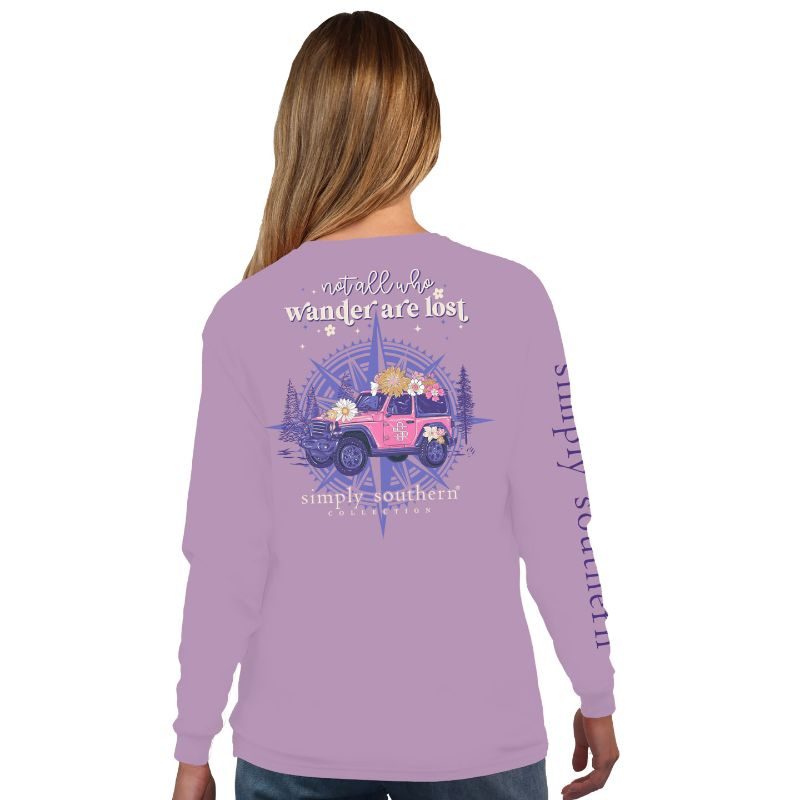 Simply Southern All Who Wander Long Sleeve T Shirt SimplyCuteTees