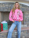 Simply Southern Nutcracker Holiday Sequins Long Sleeve Crew Sweatshirt