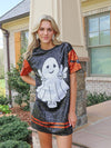 Simply Southern Boo Ghost Fall Sequins Dress Top