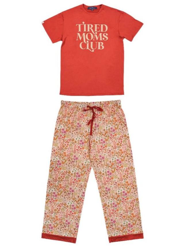 Simply Southern Tired Mom PJ Pants & T-Shirt Set