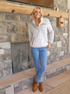 Simply Southern Frost Long Sleeve Soft Sherpa Pullover Sweatshirt