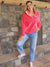 Simply Southern Pink Long Sleeve Soft Sherpa Pullover Sweatshirt