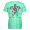 Southern Attitude Preppy Paisley Turtle Light Carolina Blue T-Shirt