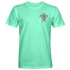 Southern Attitude Preppy Paisley Turtle Light Carolina Blue T-Shirt