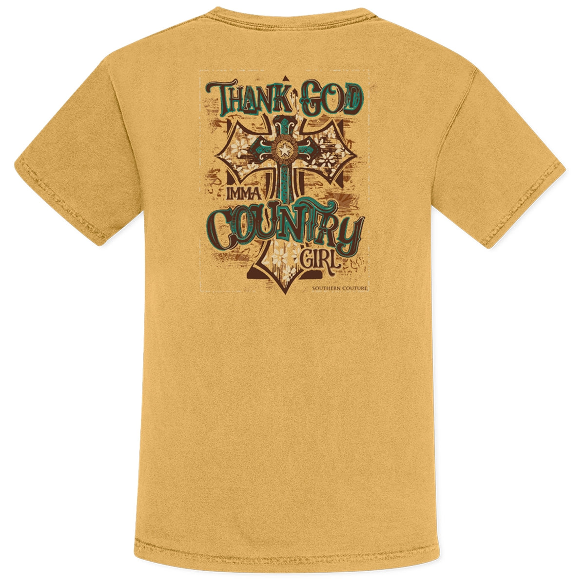 Southern Couture Thank God Im A Country Girl Comfort Colors T-Shirt