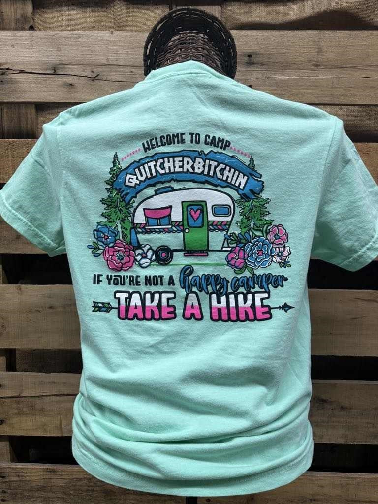 Southern Chics Happy Camper Take A Hike Comfort Colors T Shirt