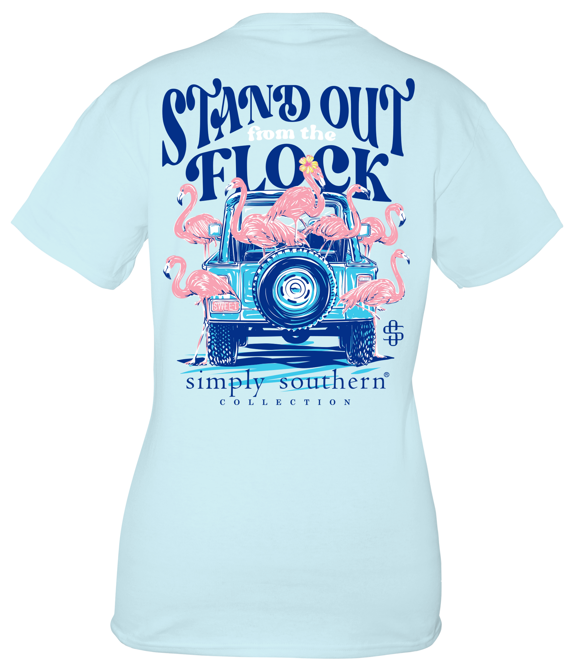 Simply Southern Stand Out Flock Flamingo T-Shirt