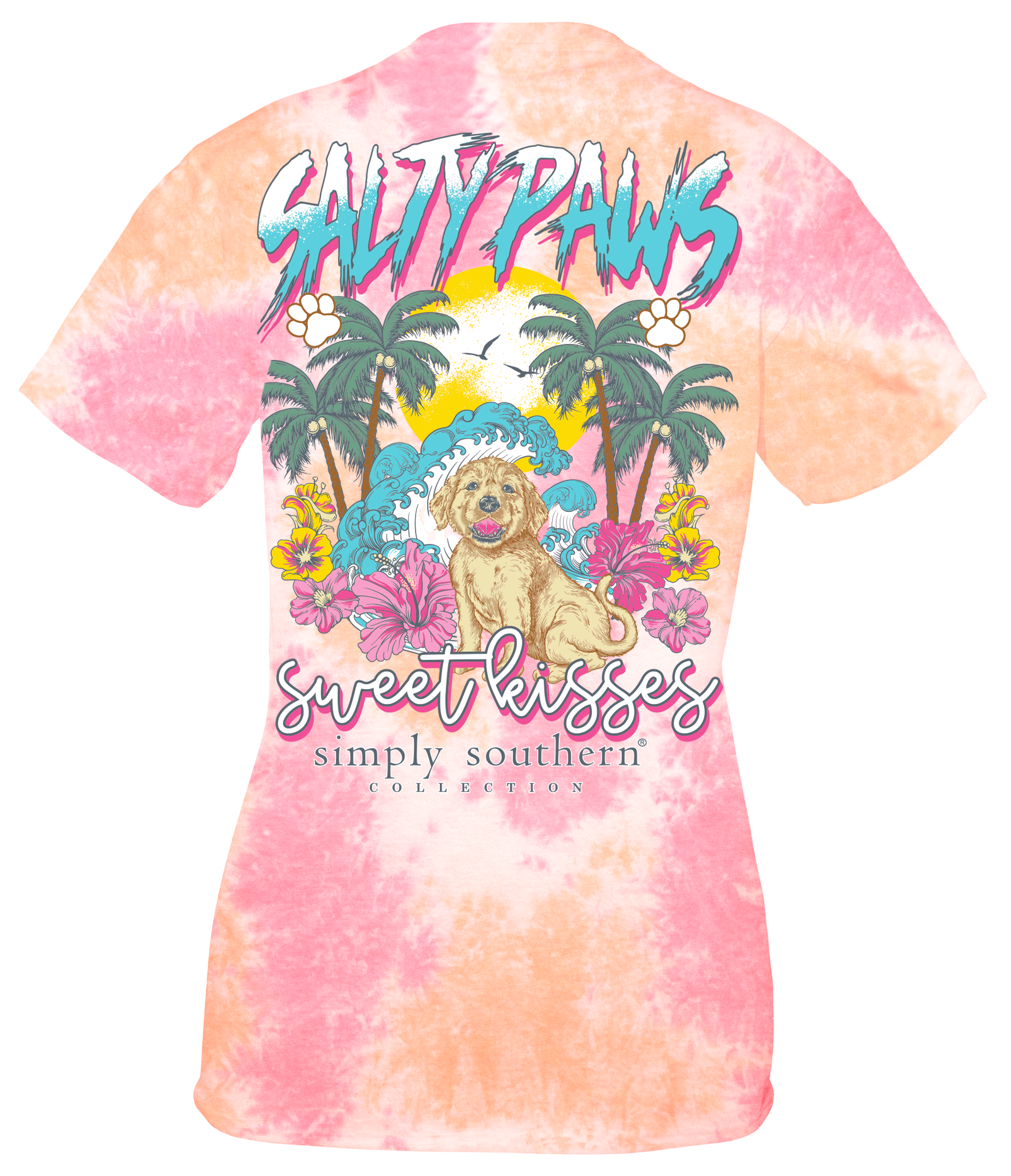 Tie dye dog paw clearance shirt