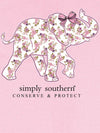 Simply Southern Elephant Tracker Rose T-Shirt