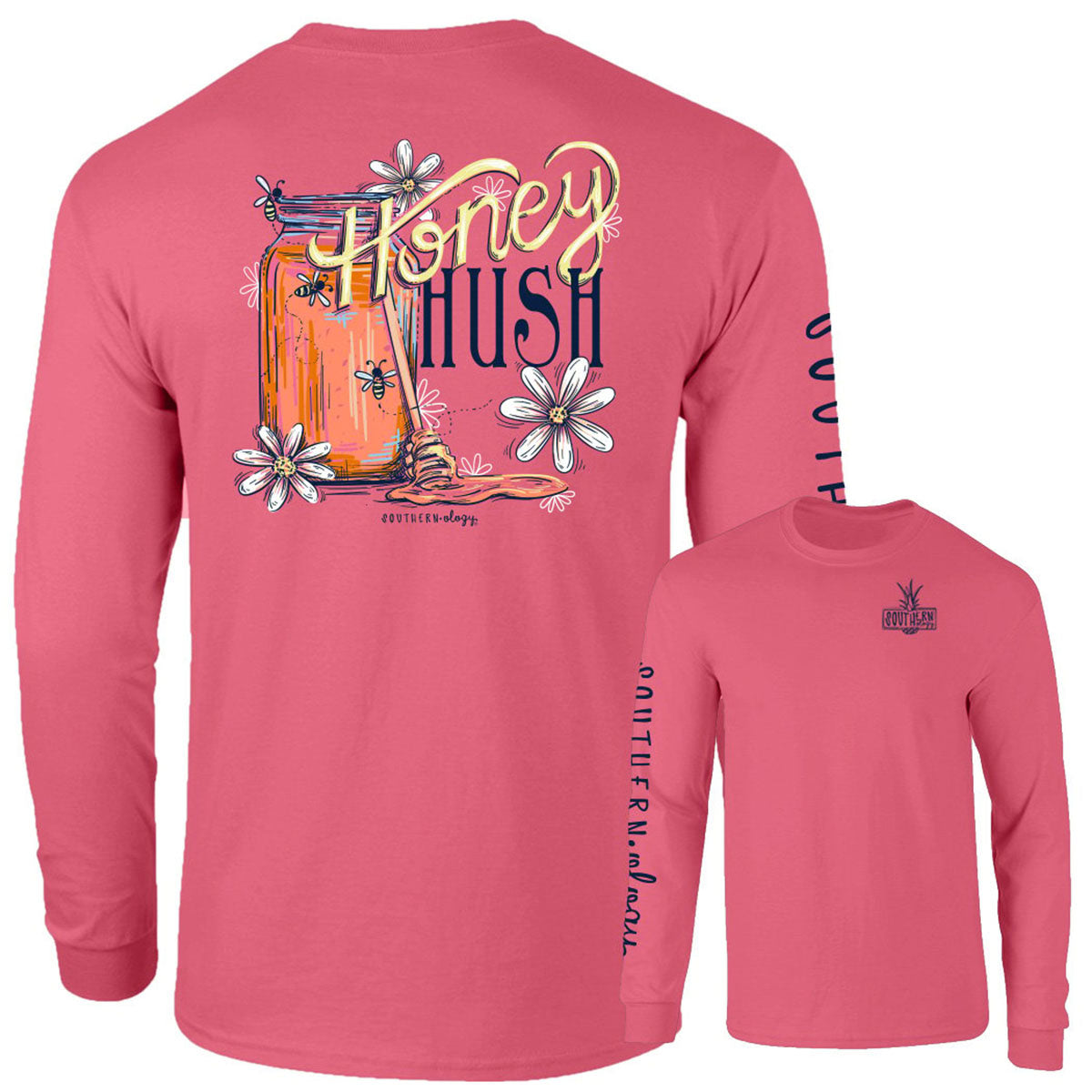 Southernology Floral Honey Hush Comfort Colors Long Sleeve T-Shirt