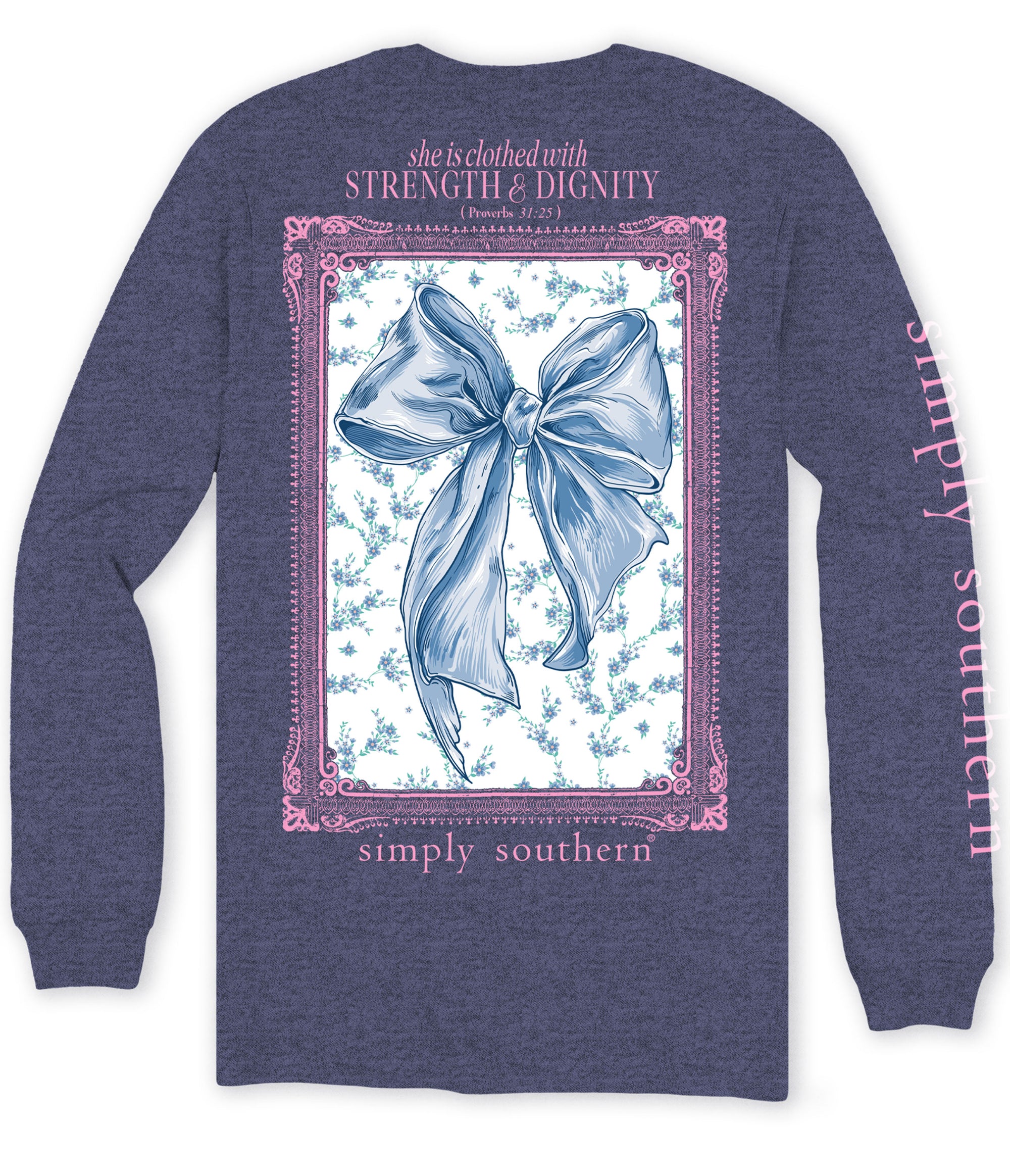 Simply Southern She Is Bow Long Sleeve T-Shirt