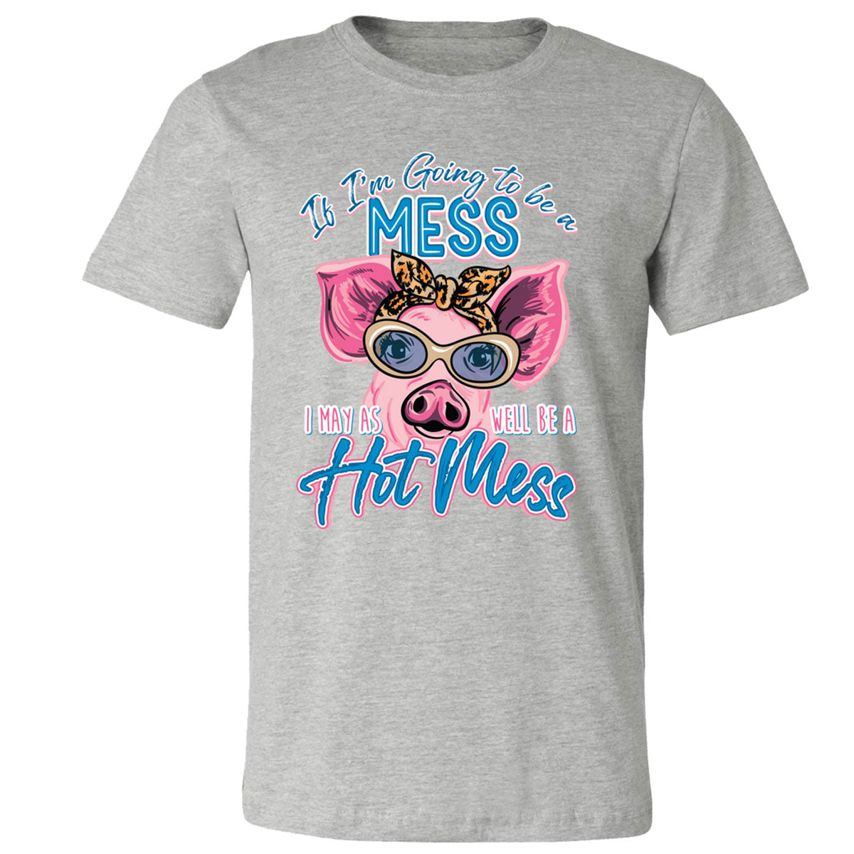 Girlie Girl Lulu Mac Hot Mess Pig Canvas T-Shirt