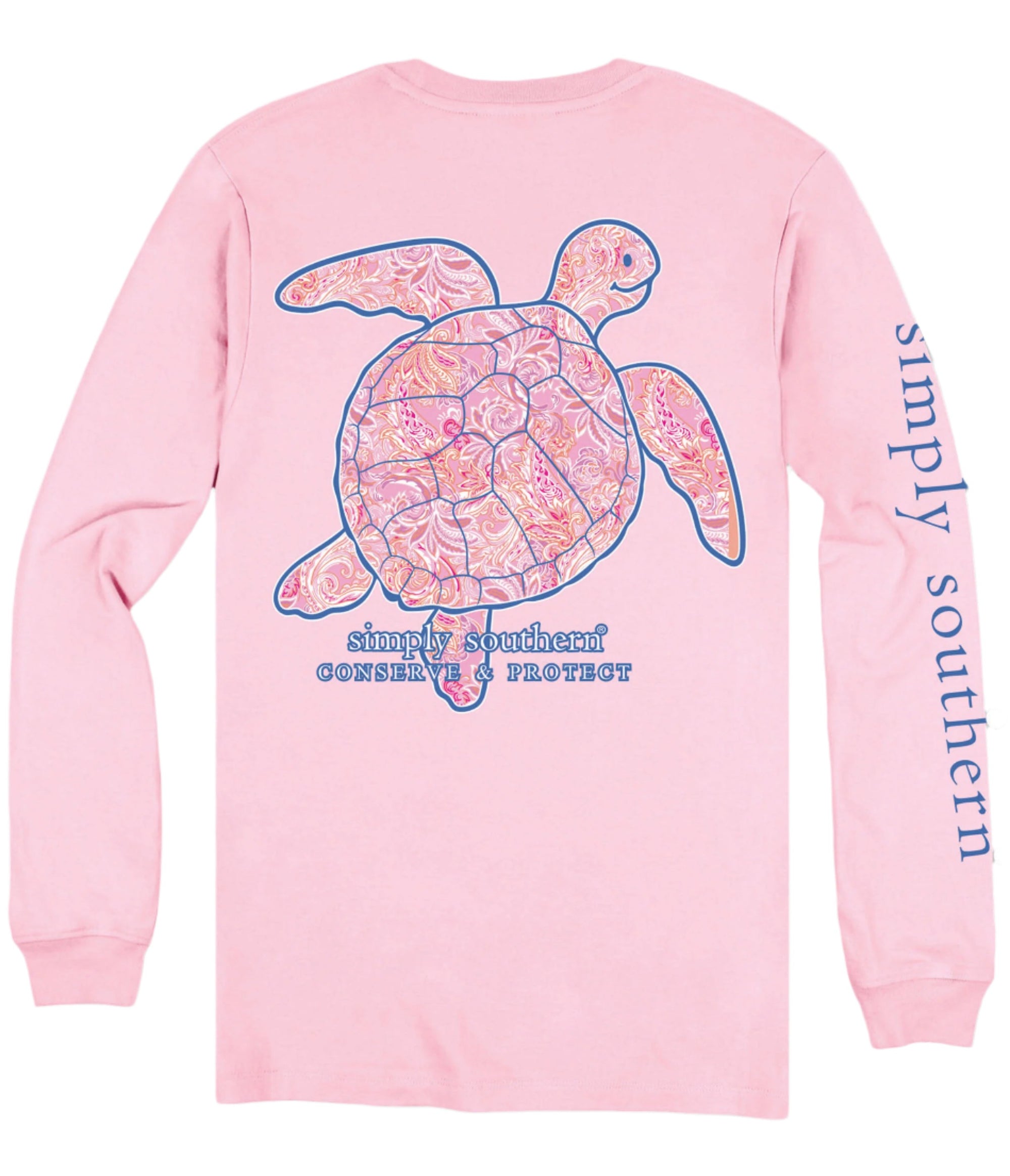 Simply Southern Turtle Tracker Paisley Long Sleeve T-Shirt