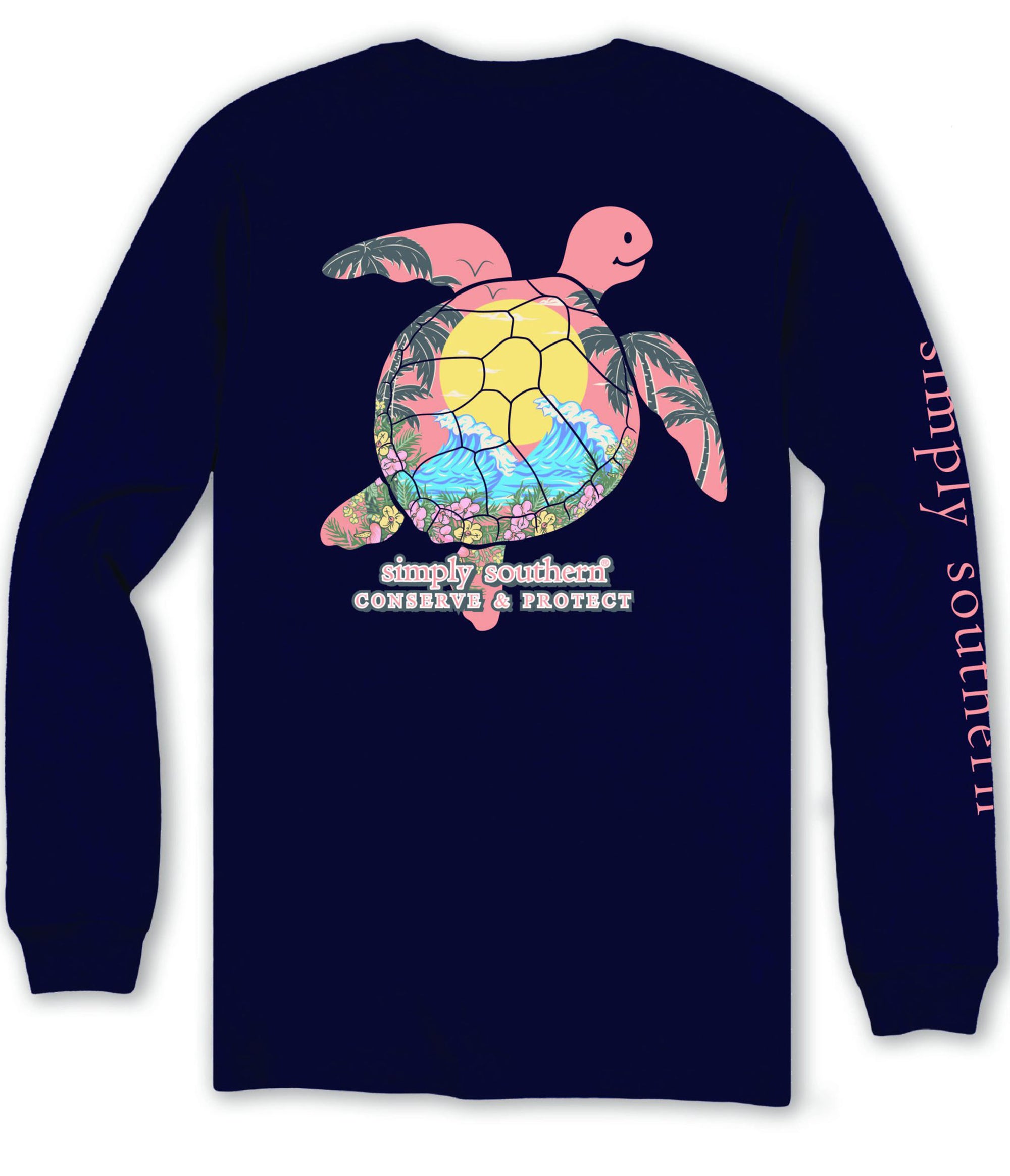 Simply Southern Turtle Tracker Waves Long Sleeve T-Shirt