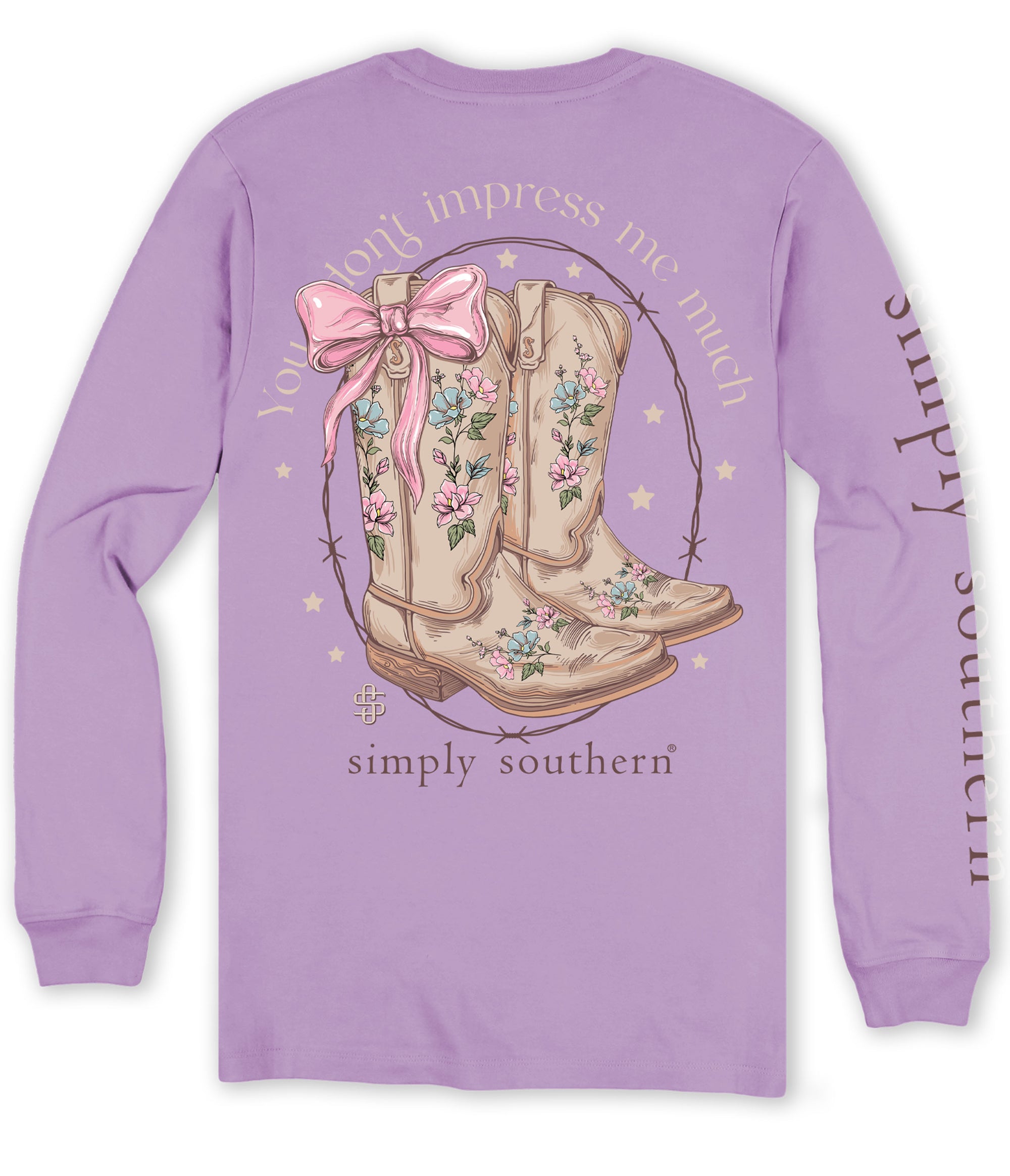 Simply Southern Impress Me Boots Long Sleeve T-Shirt