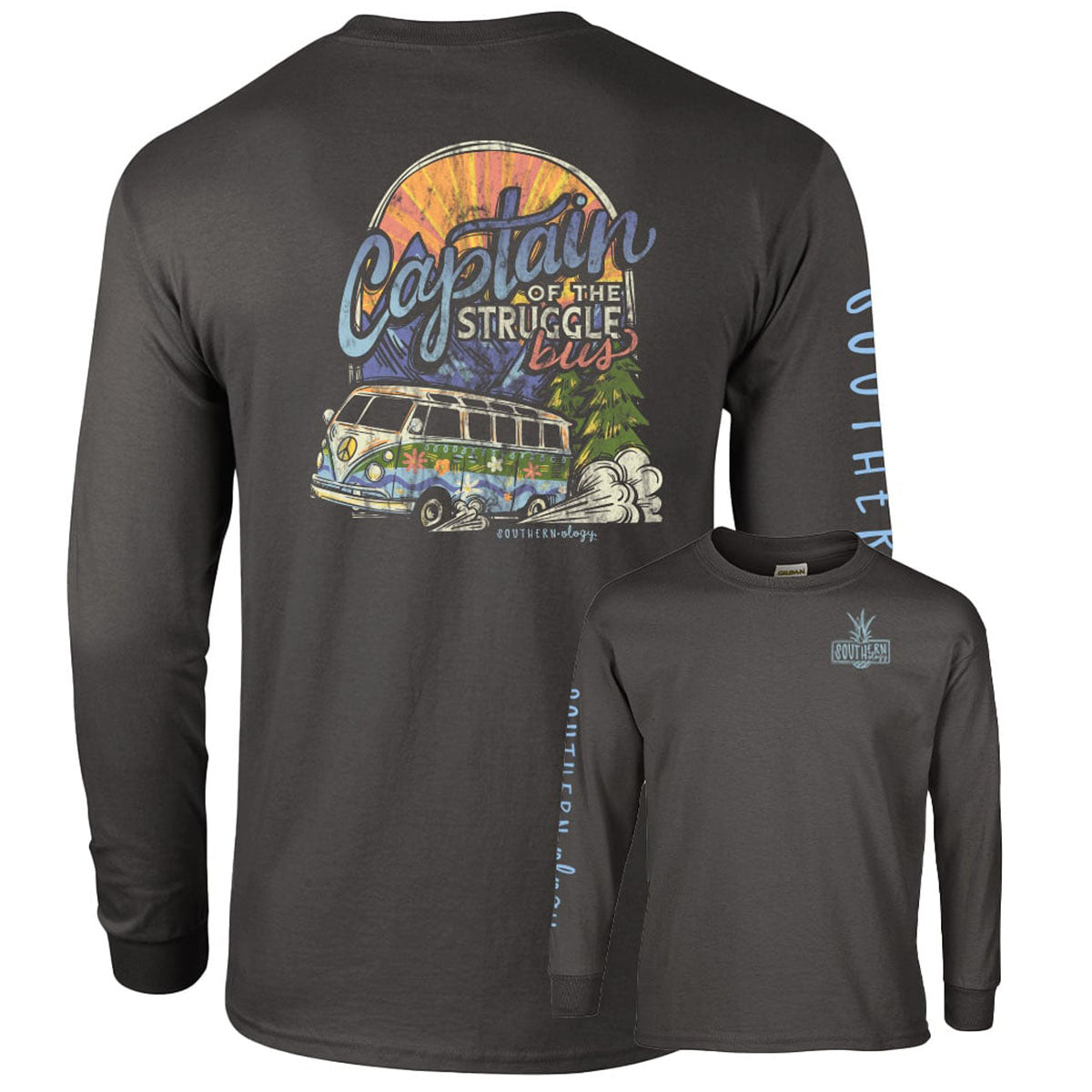 Southernology Captain of the Struggle Bus Comfort Colors Long Sleeve T-Shirt