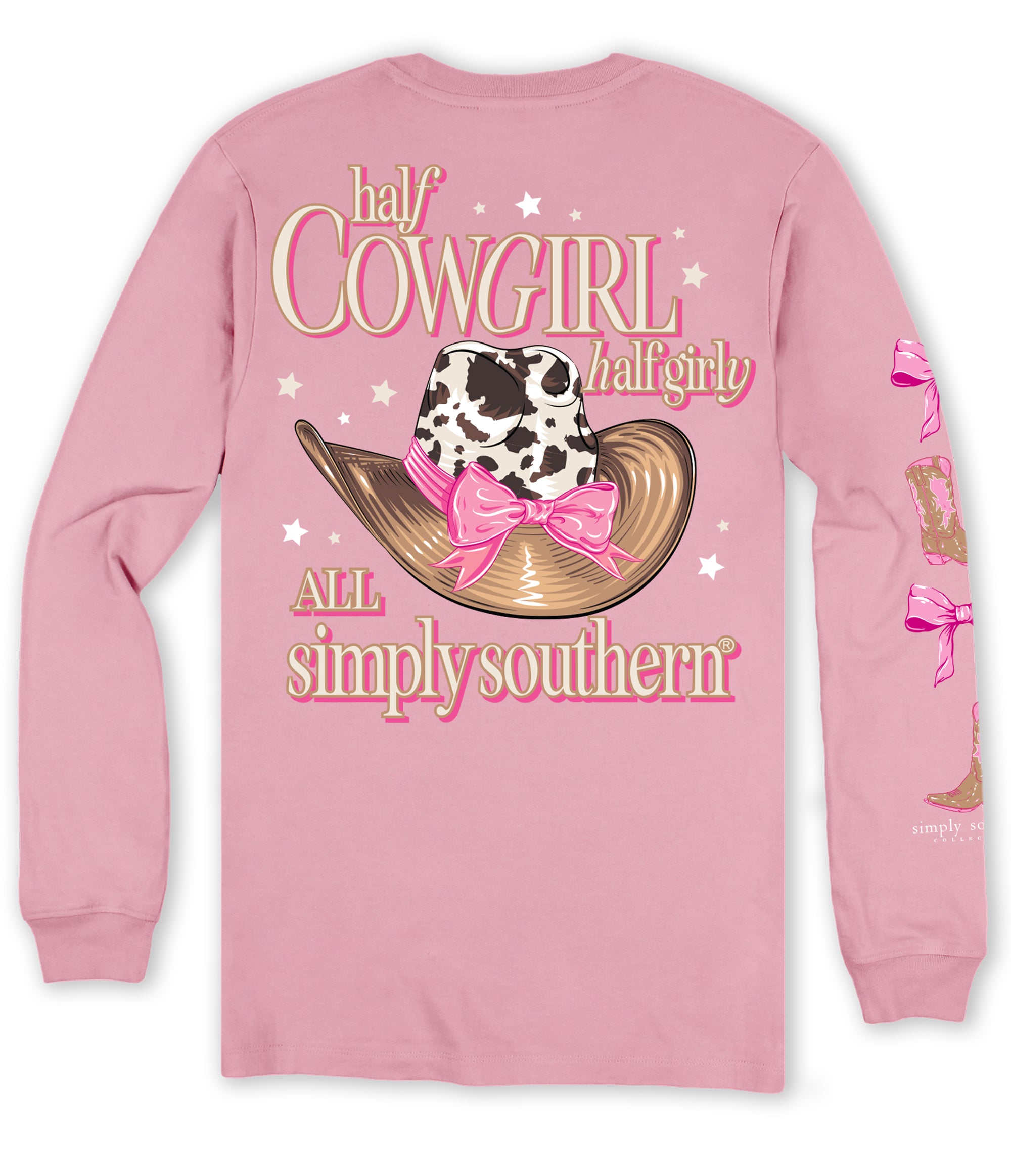 Simply Southern Half Cowgirl Girly Long Sleeve T-Shirt