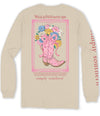 Simply Southern Walk By Faith Boot Flower Long Sleeve T-Shirt