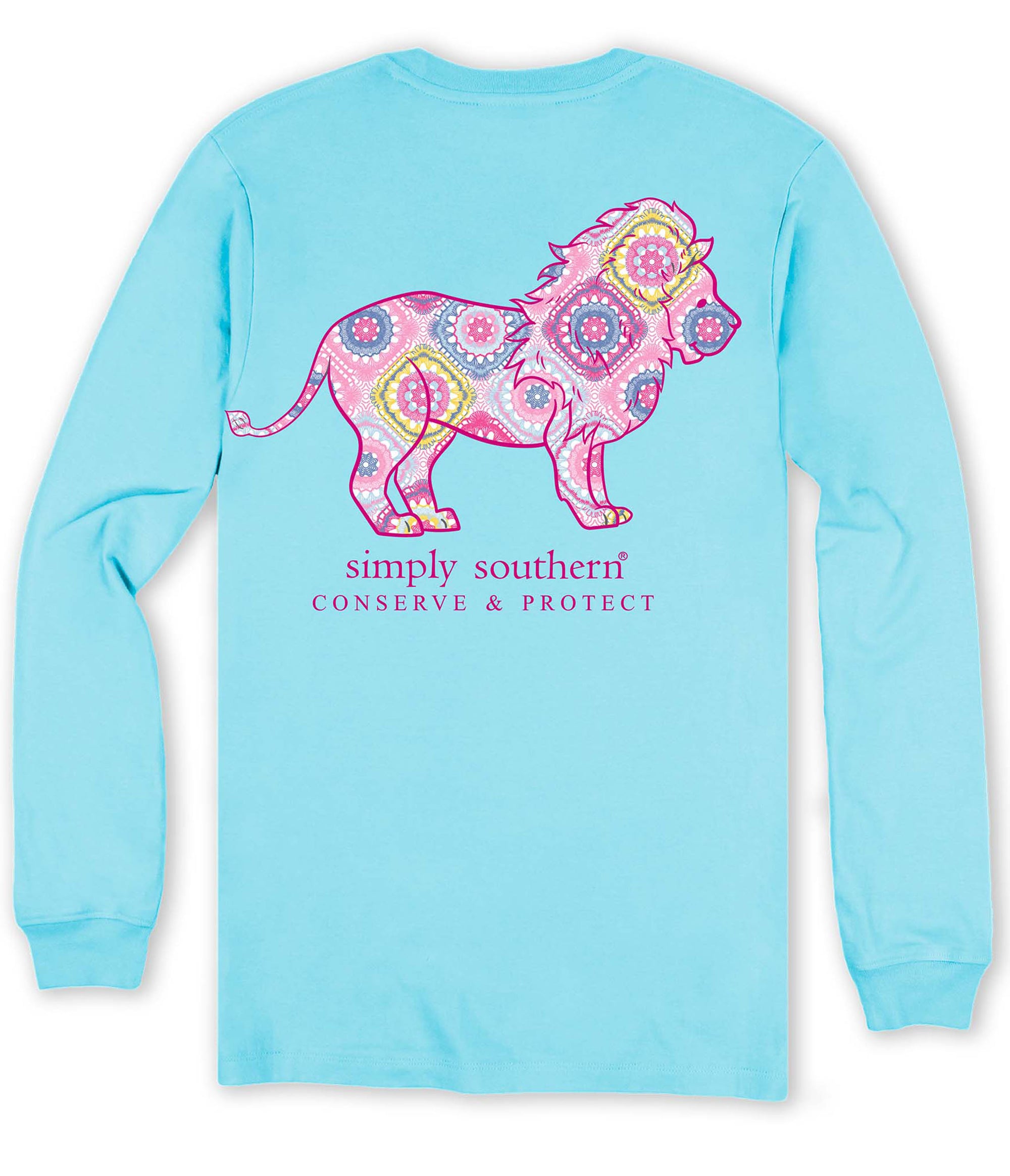 Simply Southern Lion Tracker Knit Pool Long Sleeve T-Shirt