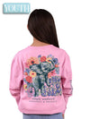 Simply Southern Elephant Tracker Bloom Candy Long Sleeve T-Shirt