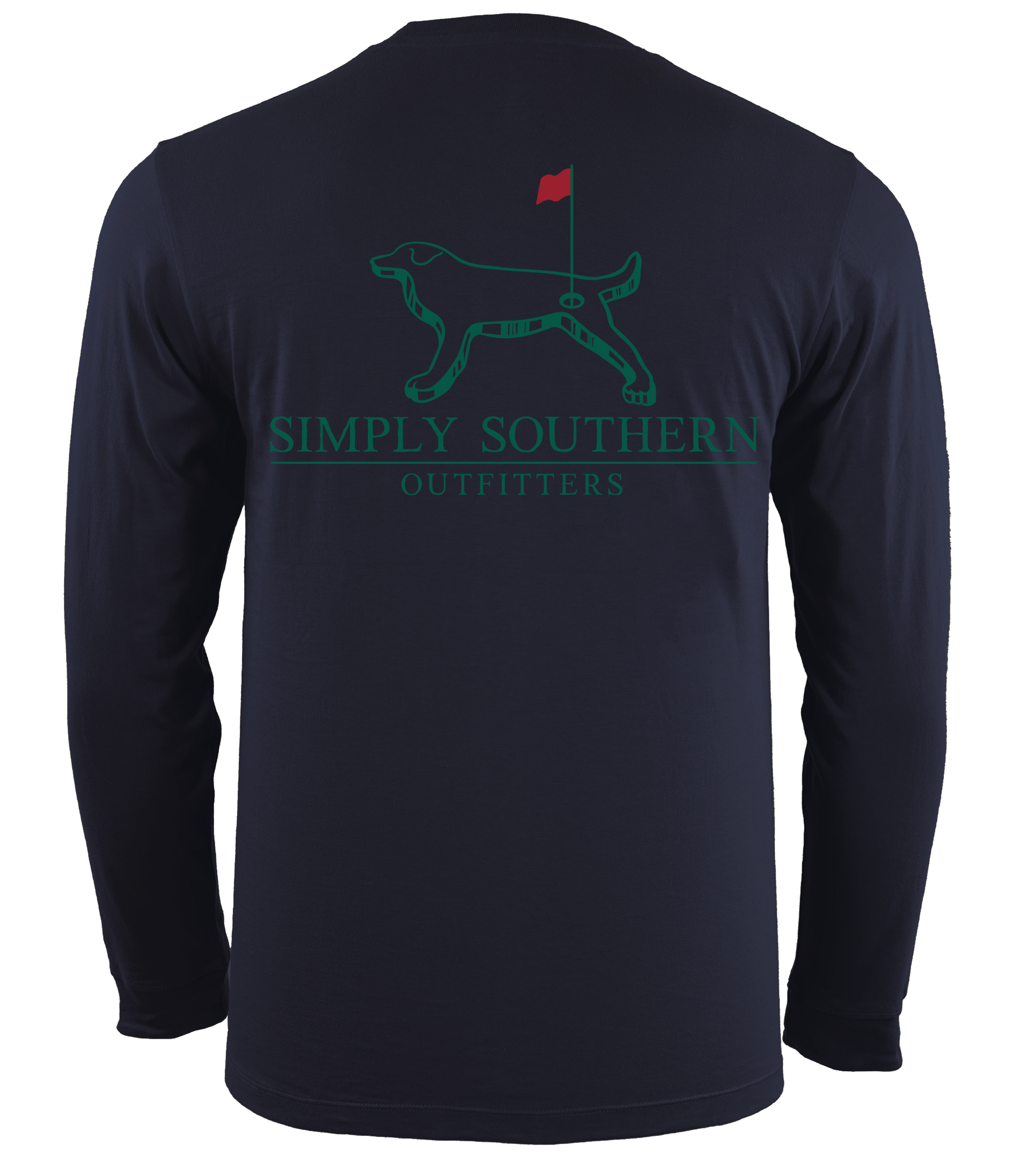 Simply Southern Long Sleeve Golden Retriever T-Shirt for Men in Grey