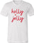 Sassy Frass Holly + Jolly Christmas V-Neck Bright Girlie T Shirt