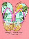 Simply Southern Sandals Beach Peach T-Shirt