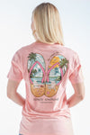 Simply Southern Sandals Beach Peach T-Shirt