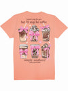 Simply Southern Coffee Bow Peach T-Shirt