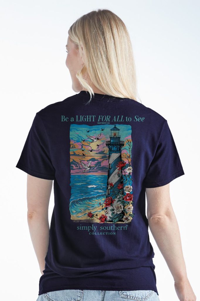 Simply Southern Lighthouse Beach T-Shirt