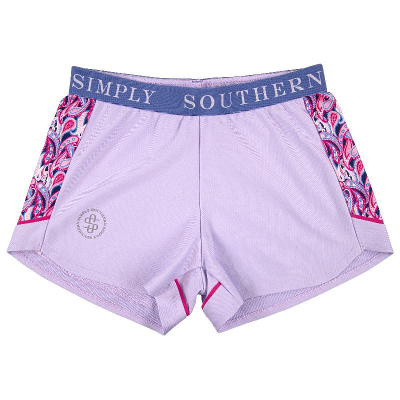 Simply Southern Preppy Purple Cheer Shorts SimplyCuteTees