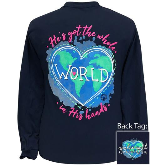 Girlie Girl Originals World In His Hands Long Sleeves T Shirt