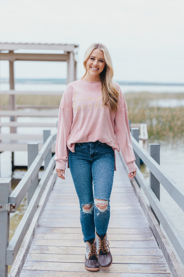 Preppy Essentials Tee in Rose by Simply Southern