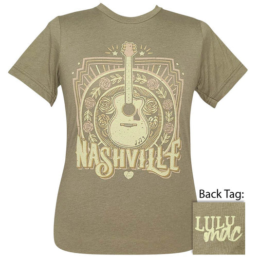 Girlie Girl Lulu Mac Nashville Guitar Canvas T-Shirt