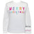 Girlie Girl Originals Preppy Merry Christmas White Long Sleeve T-Shirt