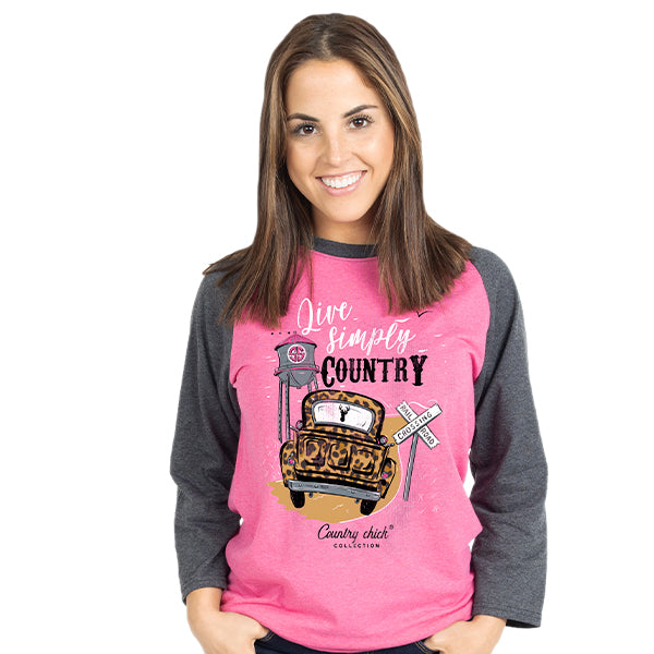 Country Chick By Simply Southern Live Country Long Sleeve T-Shirt