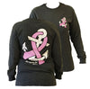 Southern Couture Hope Anchors Breast Cancer Pink Ribbon Awareness Long Sleeve T Shirt