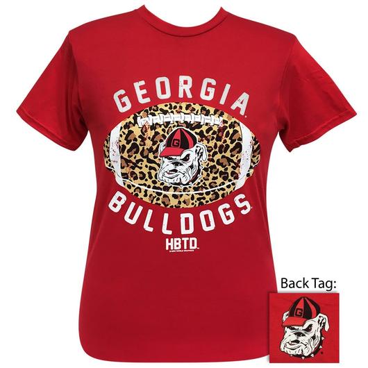 Georgia Bulldogs Leopard - White Short/Long Sleeve Tee